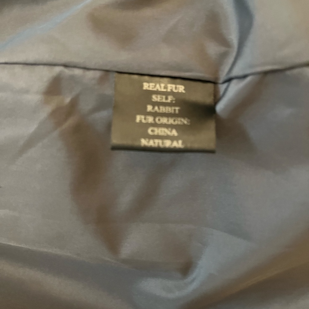 Adrienne Landau Rabbit Fur Jacket White & Grey Like New - Picture 5 of 10